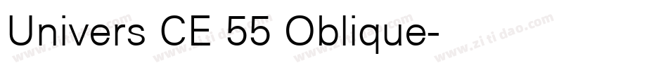 Univers CE 55 Oblique字体转换